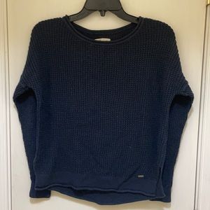 Hollister navy blue crew neck sweater